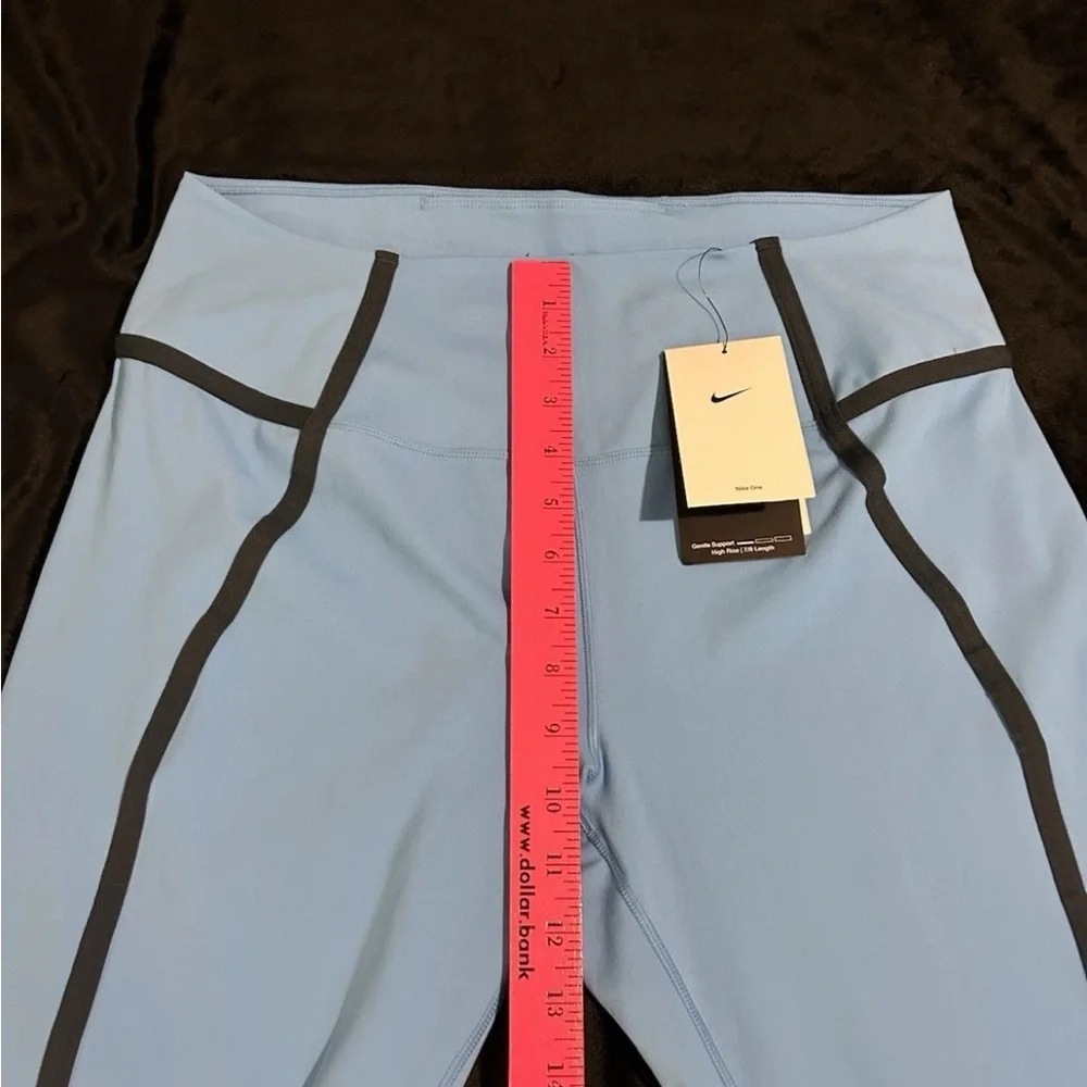 Women Nike One Dry-Fit High-Waisted 7/8 Legging Sz.Xs/Sm/XLg. Sky Blue HJ1137412 - Picture 15 of 16